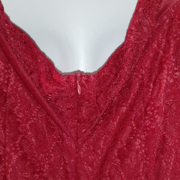 🆕 SALE Michel Laperle Maroon Plus Dress - Picture 6 of 15